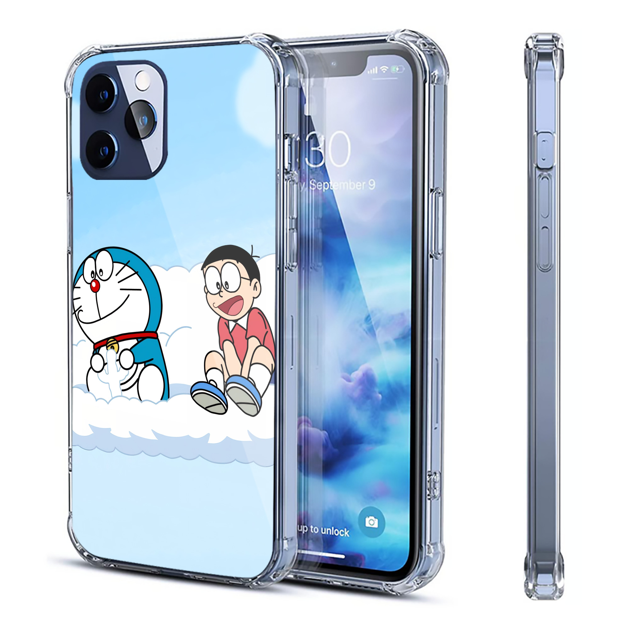 （画像用） ドラえもん Doraemon 【iPhone 12シリーズ対応】透明スマホケース（クリアソフトケース）